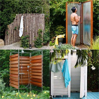 32 Beautiful & Easy DIY Outdoor Shower Ideas - A Piece of Rainb