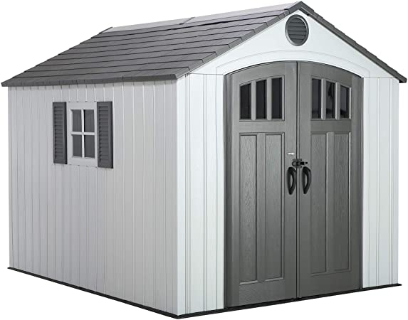 Amazon.com : LIFETIME 60202 8 x 10 Ft. Outdoor Storage Shed, Gray .