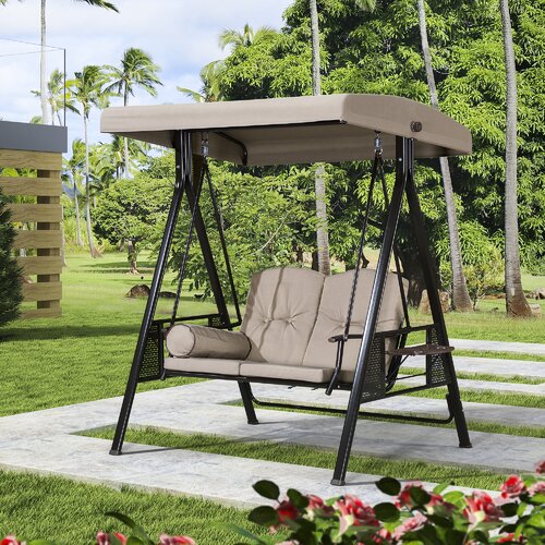 Red Barrel Studio® Musa 2 Seat Outdoor Porch Swing with Stand .