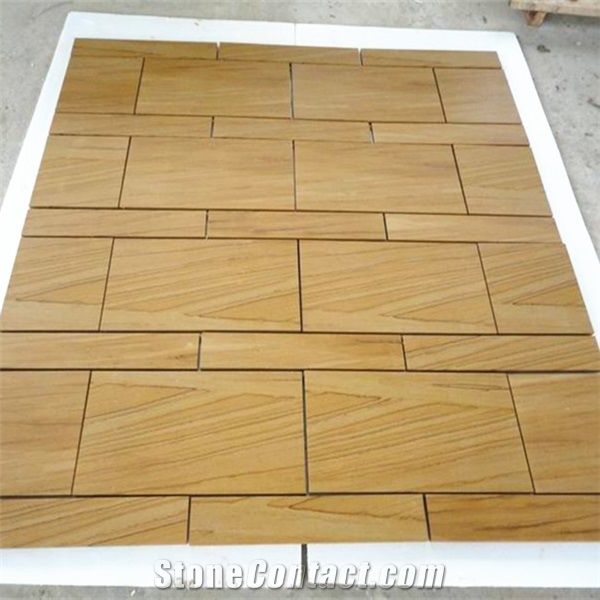 Honed Sandstone Outdoor Tiles Gold Yellow Wall Sandstone Paver .