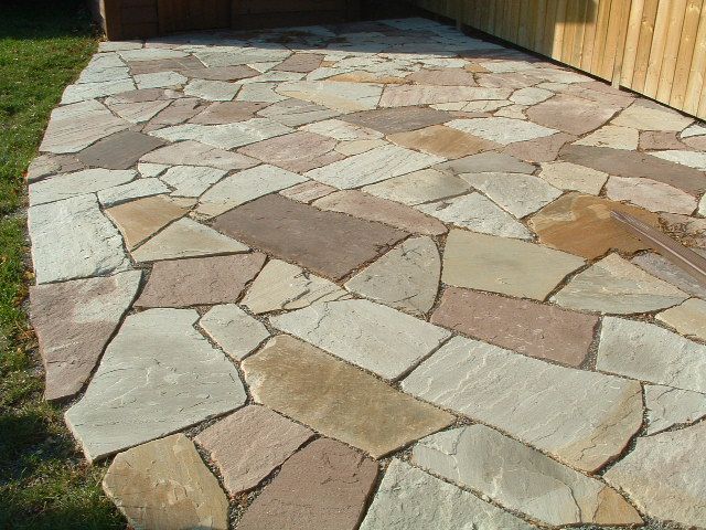 7 Patio Flooring Ideas | Patio stones, Flat stone patio, Stone .