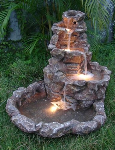 outdoor solar powered fountains | Backyard water fountains, Water .