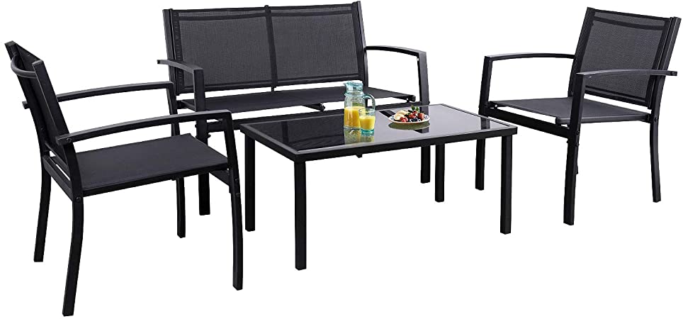 Amazon.com: Flamaker 4 Pieces Patio Furniture Outdoor furniture .