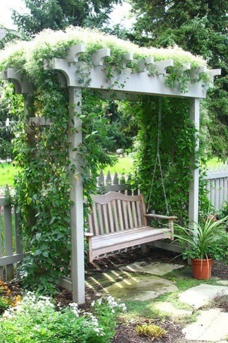 87 Cute and Simple Tiny Patio Garden Ideas | Garden swing, Garden .