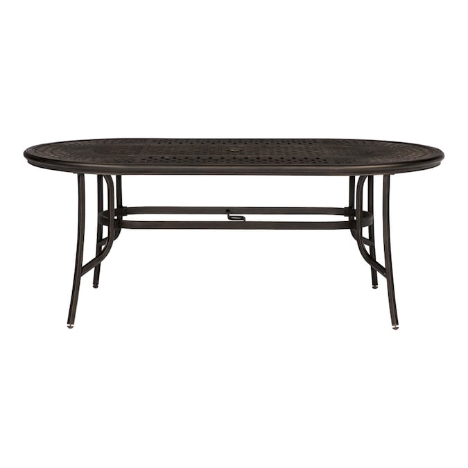 allen + roth - Queensbury Oval Outdoor Dining Table 41.73-in W x .