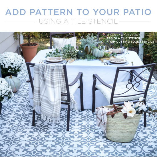 Add Pattern To Your Patio Using A Tile Stencil - Stencil Stori