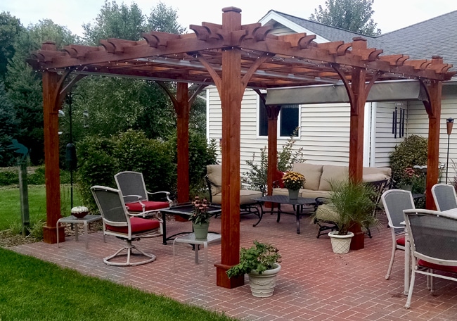 12'x16' Breeze Pergola with Retractable Canopy - Outdoor Living Tod
