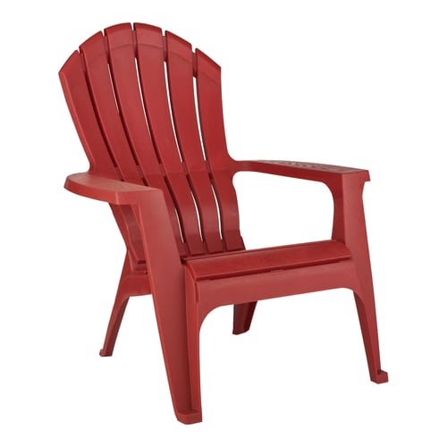 Adams Manufacturing Red Stackable Plastic Stationary Adirondack .