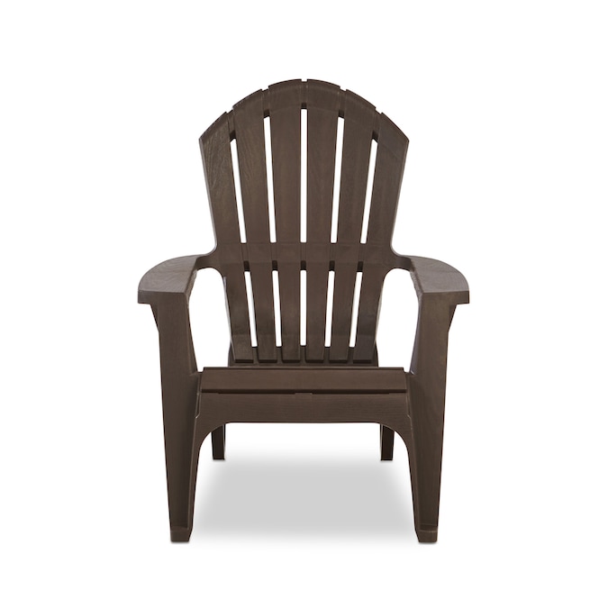 Adams Manufacturing Brown Stackable Plastic Stationary Adirondack .