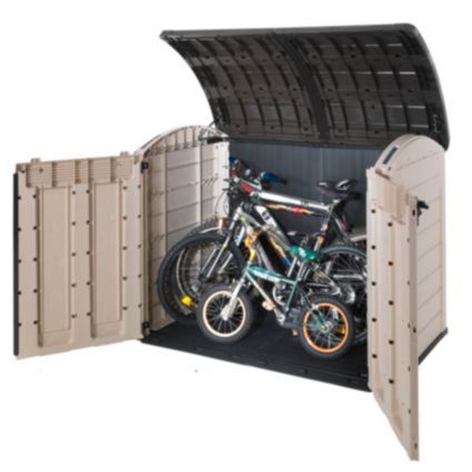 Blooma Oregon 6X4 Plastic Bike Shed - Assembly Required: Image 3 .