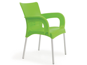 Strong Plastic Garden Chair With Aluminium Legs - Buy Plastic .