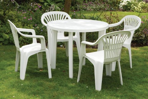 compare Garden Plastic Table & Chairs White Plastic Table 4 Garden .