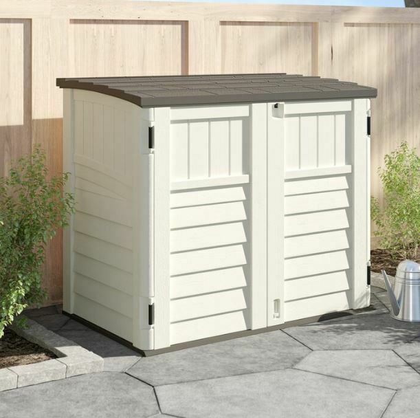 Outdoor Storage Utility Shed Tool Cabinet Plastic Garden Patio .