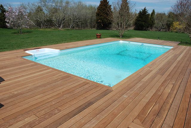 Ipe Pool Deck | Wood pool deck, Decks around pools, Backyard po