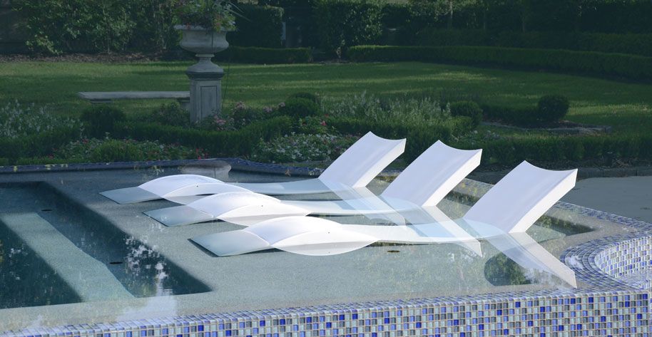 Ledge Lounger - how cool is this?! A lounge chair designed to be .