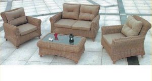 China Khaki Color Outdoor Rattan Sofa Set Used Hotel Furniture .