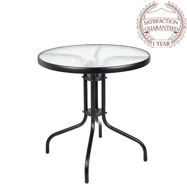 Shop Porthos Home Tempered Glass and Round Bistro Style Small .