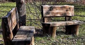 No Reservations Needed by vigor | Garden bench rustic, Rustic .