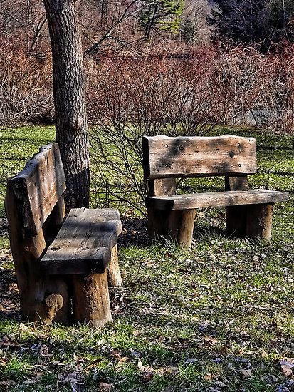 No Reservations Needed by vigor | Garden bench rustic, Rustic .