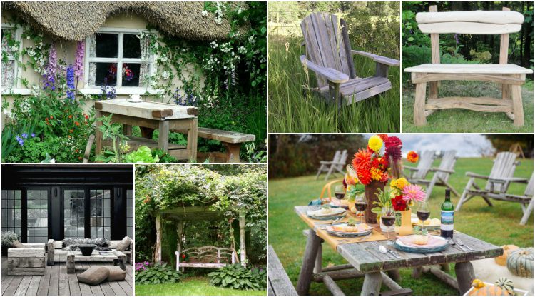 Rustic garden furniture for charm and a natural look | My desired ho