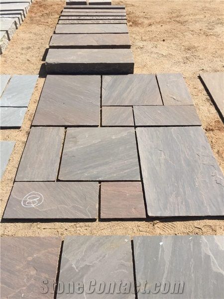 Autumn Brown Sandstone Paving Sets from India - StoneContact.c