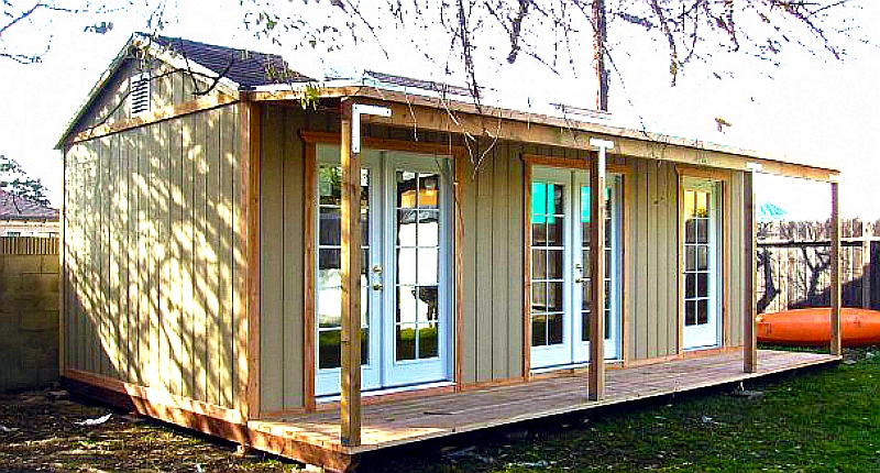 Porch Sheds could really be Cheap Tiny Homes or Guest Hous