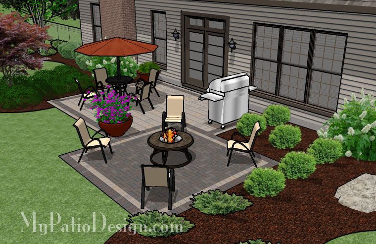 420 sq. ft. - Simple and Affordable Brick Patio Design | Backyard .