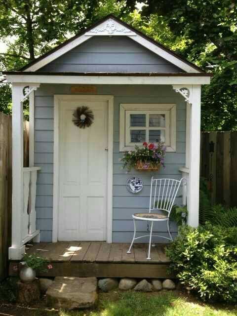 Cute gardening shed | Cottage garden sheds, Backyard sheds, Shed .