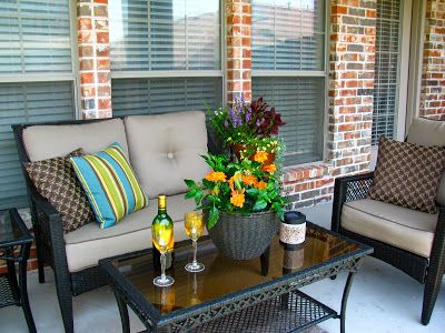 MAY DAYS: A Small Patio Makeover | Patio furniture layout, Small .