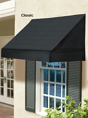 Window Awning Solid - Scalloped Edge Awnings - Straight Edge .