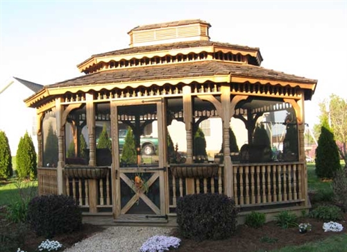 Amish-Built 12x14 Wood Gazebo Kits For Sale | Alan's Factory Outl