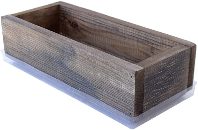 Amazon.com: Reclaimed Barnwood Style Planter Box - Rich Brown .