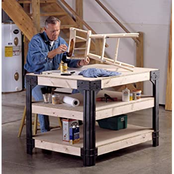 Amazon.com: Basics 2x4 Workbench Kit Customizable Wooden Workshop .