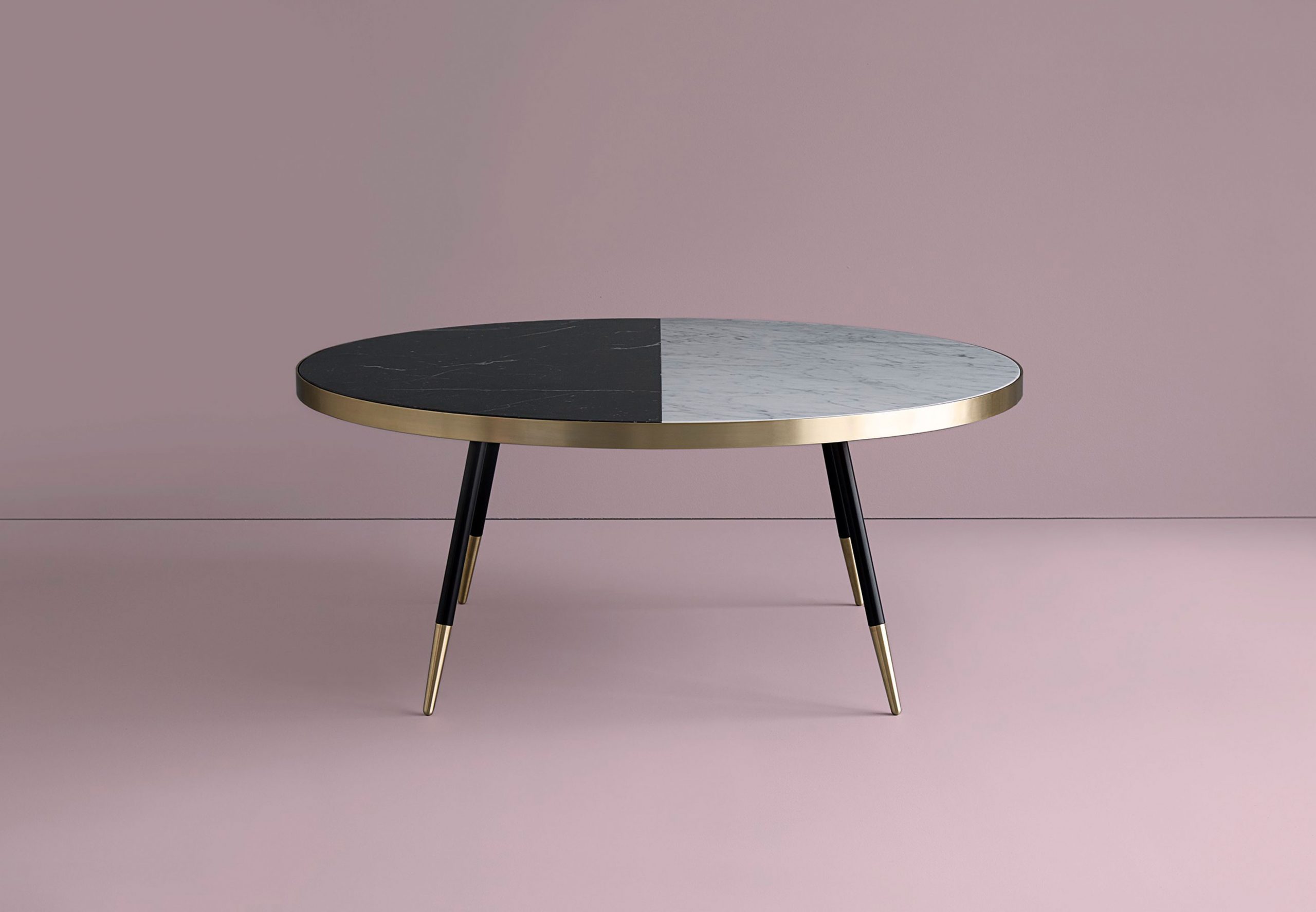 2 Tone Grey And White Marble Coffee Tables