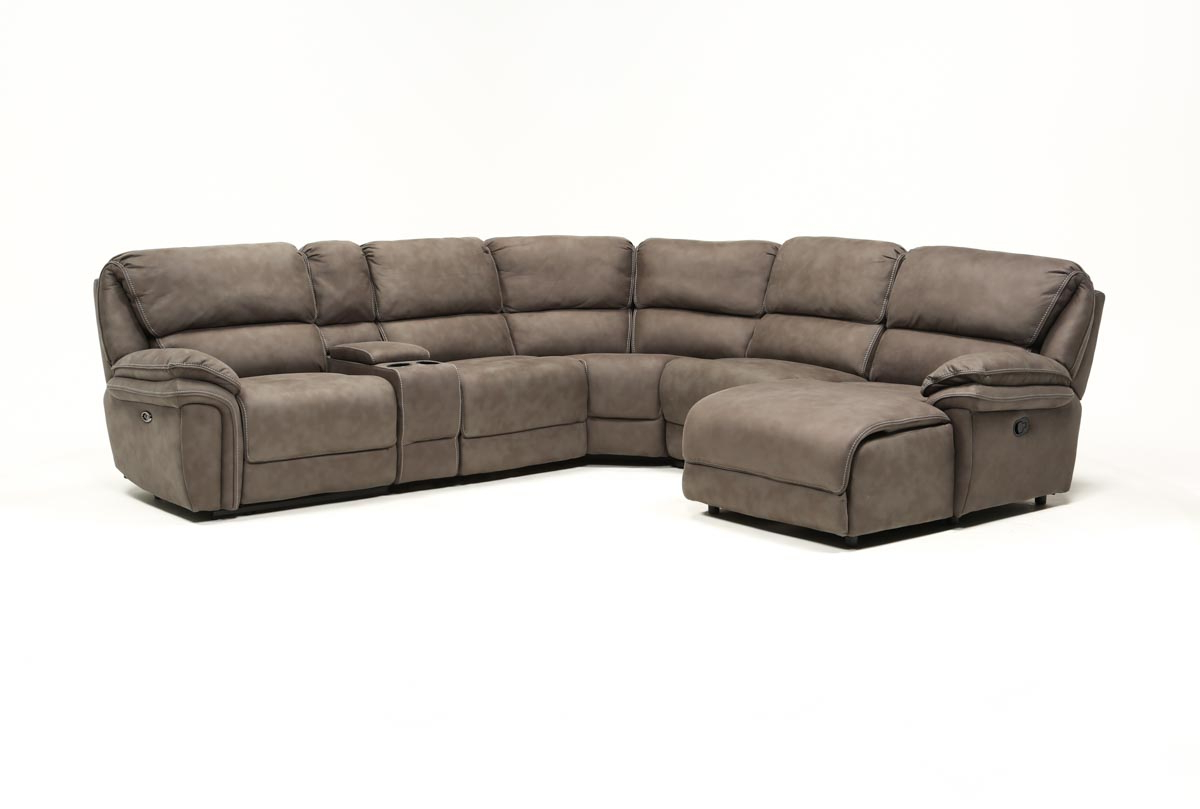 Norfolk Grey 6 Piece Sectionals With Laf Chaise