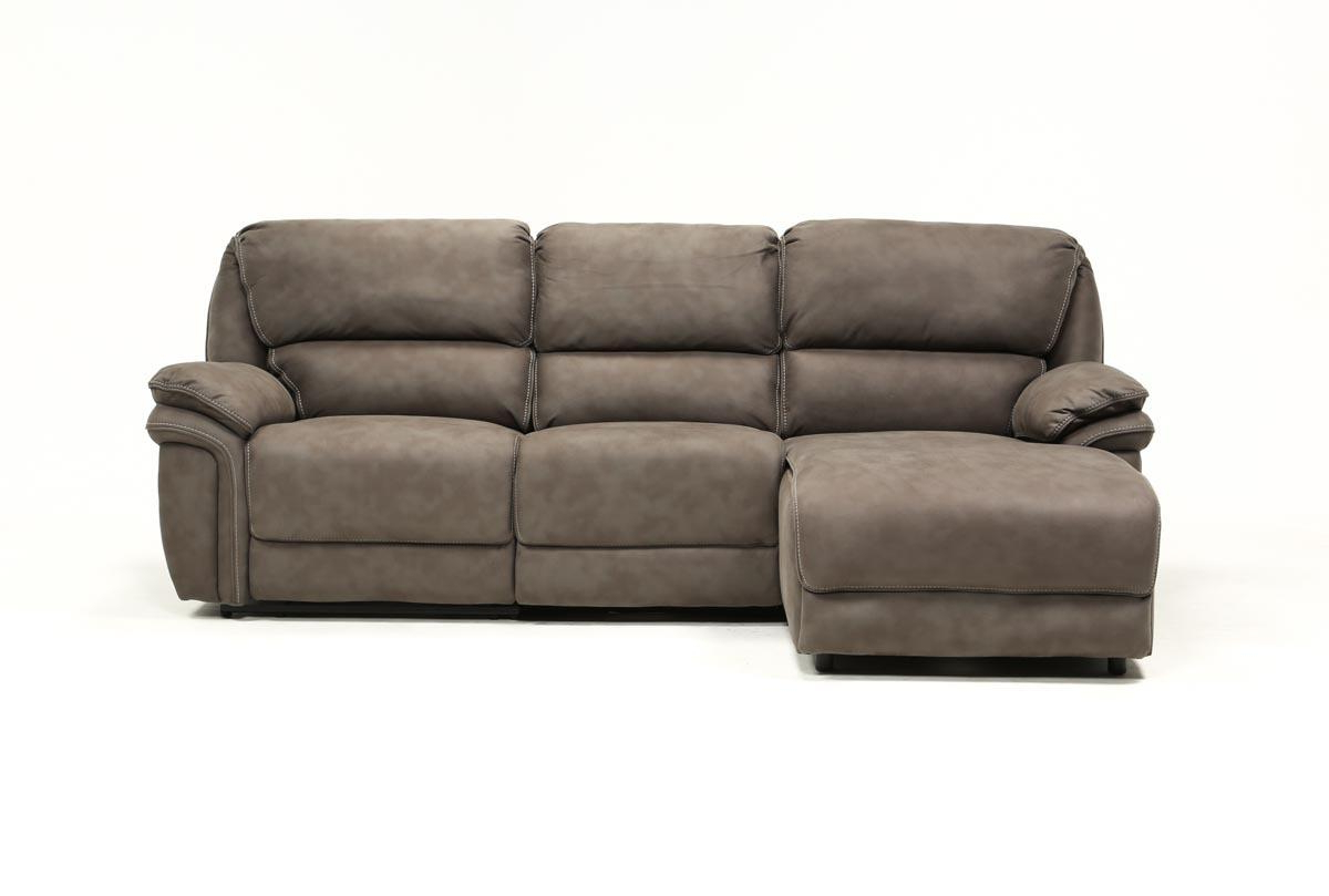 Norfolk Grey 3 Piece Sectionals With Raf Chaise