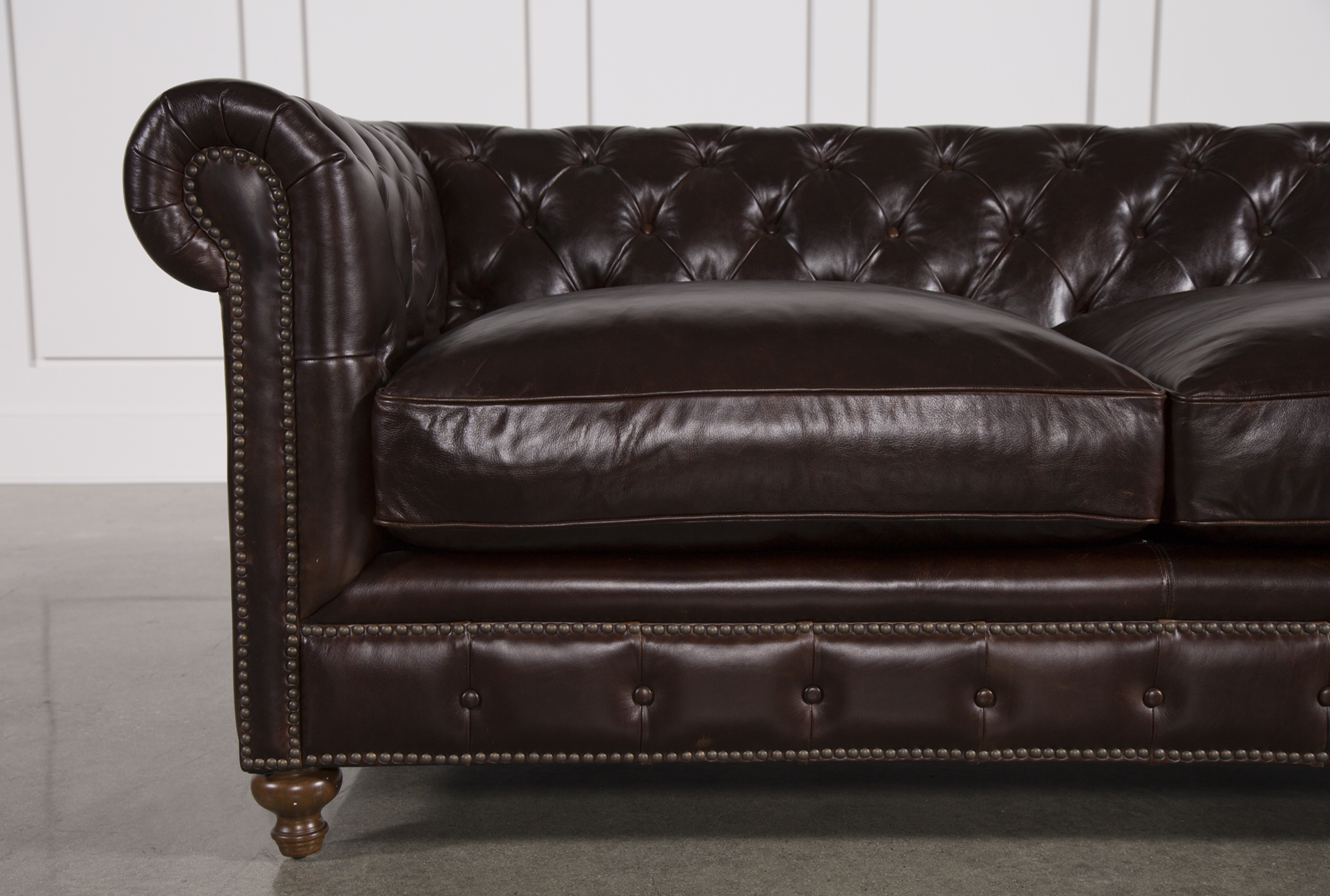 Mansfield Cocoa Leather Sofa Chairs