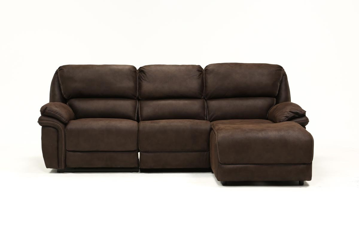 Norfolk Chocolate 3 Piece Sectionals With Laf Chaise