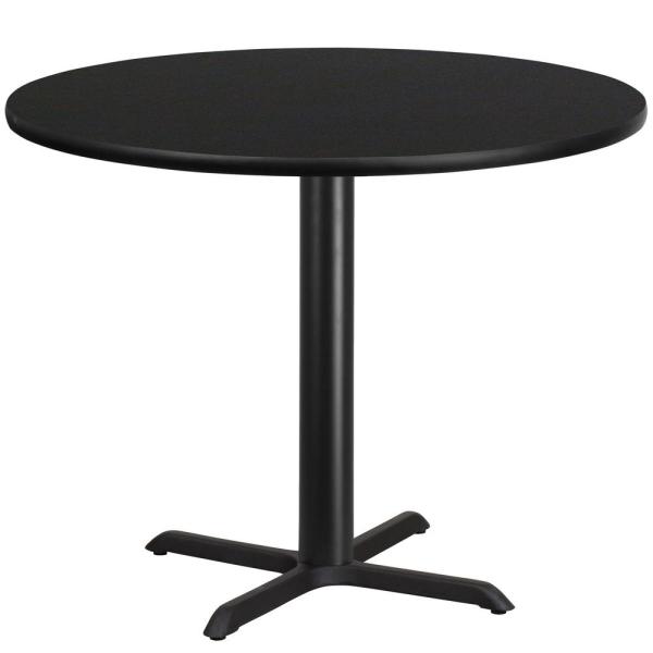 Flash Furniture 42 in. Round Black Laminate Table Top with 33 in .