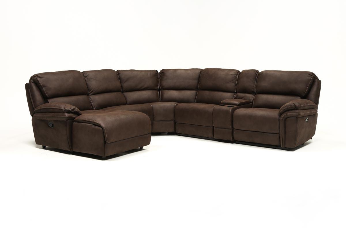 Norfolk Chocolate 6 Piece Sectionals With Laf Chaise