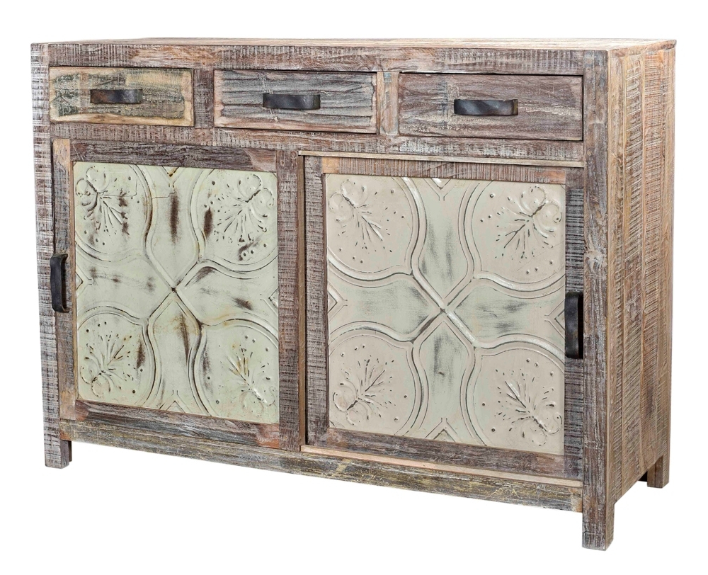 Reclaimed Sideboards With Metal Panel