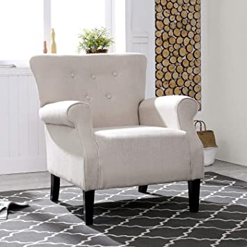 Amazon.com: LOKATSE HOME Accent Arm Chair Mid Century Upholstered .