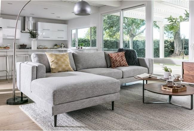 Aquarius Light Grey 2 Piece Sectional W/Laf Chaise - 360 | Living .