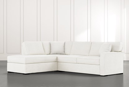 Aspen White 2 Piece Sectional with Left Arm Facing Chaise | Living .