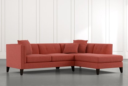 Avery II Red 2 Piece Sectional with Right Arm Facing Armless .