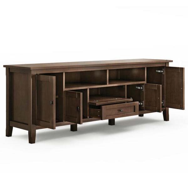 Brooklyn + Max Lexington Russet Brown Solid Wood 72 in. Wide .