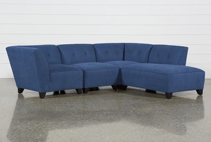 Benton II 4 Piece Sectional With Right Facing Bumper Chaise .