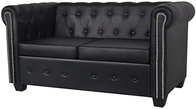 Amazon.com: Festnight Luxurious Faux Leather 2-Seater Sofa .