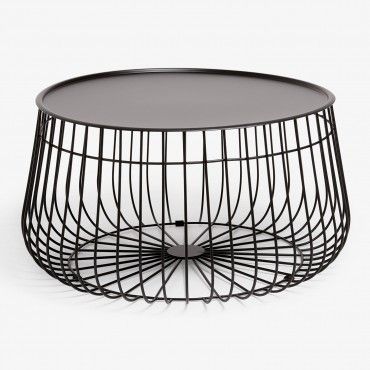 Black Wire Storage Coffee Table | Wire coffee table, Coffee table .