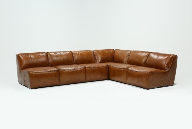 Burton Leather 3 Piece Sectional (With images) | 3 piece sectional .